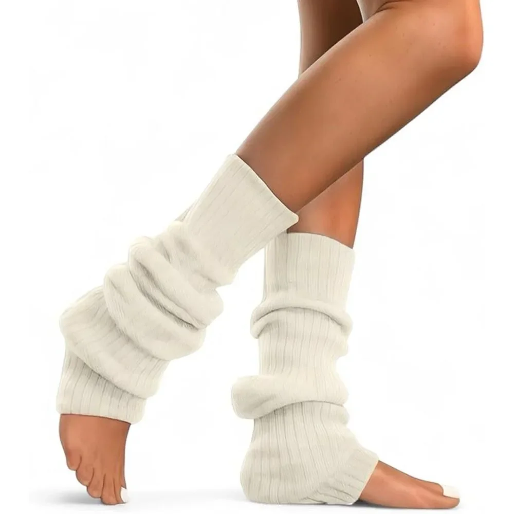 ❄️ Nitesheys Lambswool Ribbed Leg Warmers Ekru Cream Winter Knit